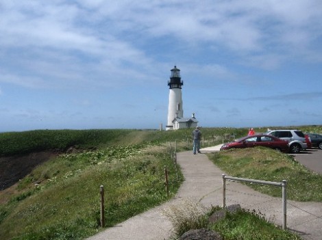 The Yaquina Head Lighthouse.