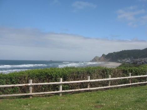 The beach just north of Lincoln City.